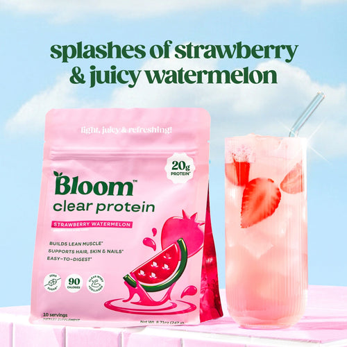 Clear Whey Protein, Strawberry Watermelon, 10 Servings | Whey Protein Isolate with Collagen Peptides & Digestive Enzymes, 20g Protein, Sugar Free Post Workout Drink Mix, 90 Calories